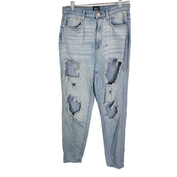 BDG Urban Outfitters‎ Mom High Rise Light Wash Distressed Jeans Sz 29 - Picture 1 of 13